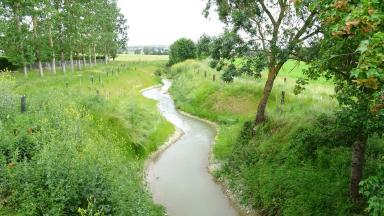 photo d'ensemble du cours d'eau de la Vendinelle après travaux