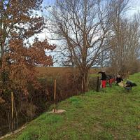 photo du chantier de plantations de la Sausse à Gauré