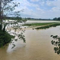 Photo du Girou en crue à Bourg Saint Bernard