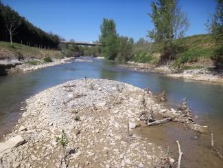 Photo de l'Hers après travaux à l'Aérodrome de Balma Lasbordes en 2015 