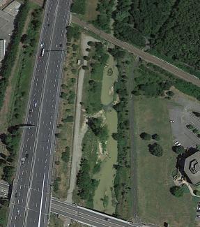 Vue aérienne de l'Hers après travaux au Palays à Toulouse en 2015