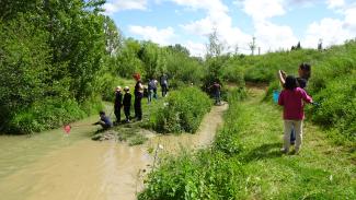 Photo de l'animation scolaire sur l'Hers